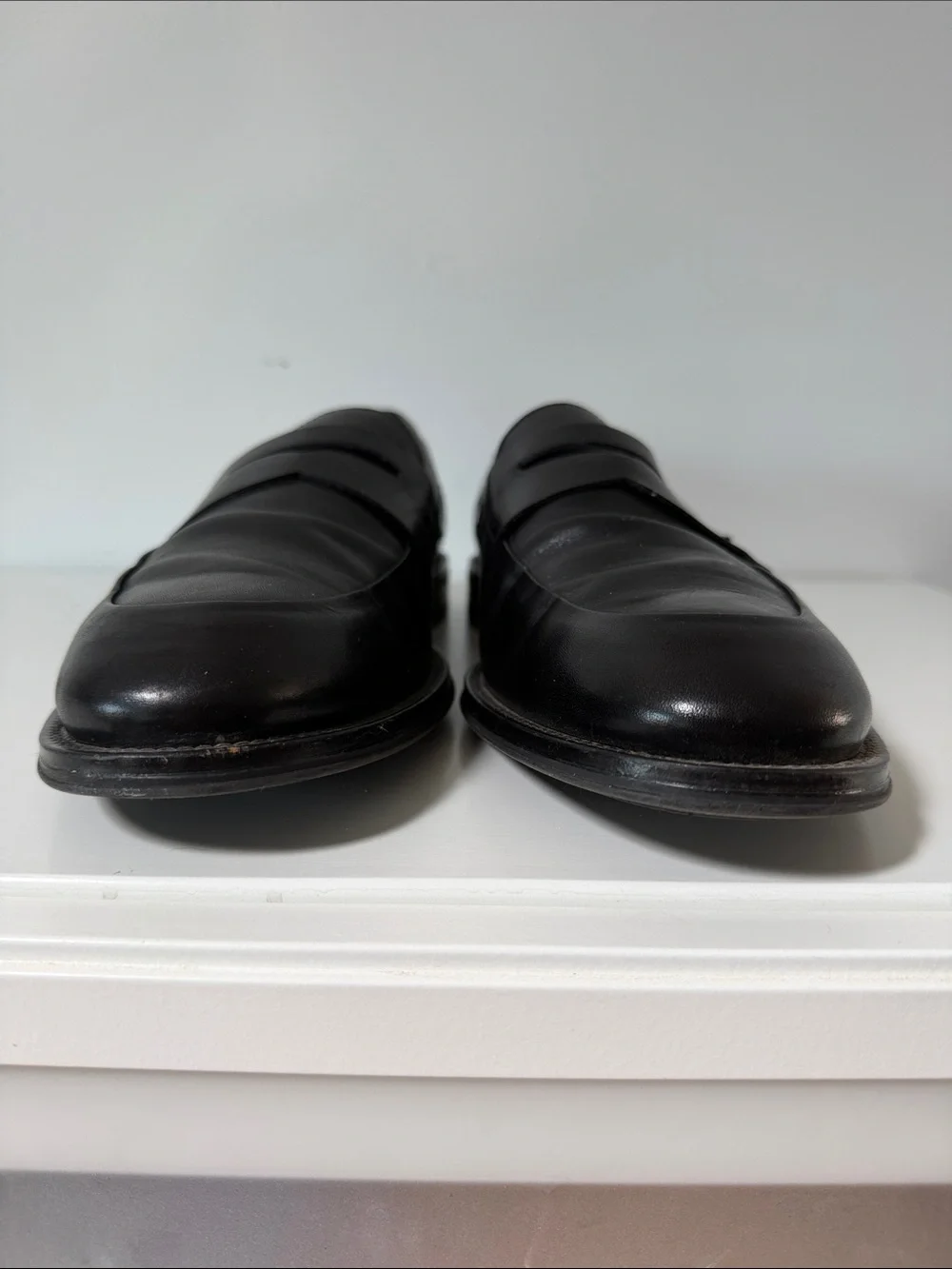 Men’s Classic Black Leather Penny Loafers